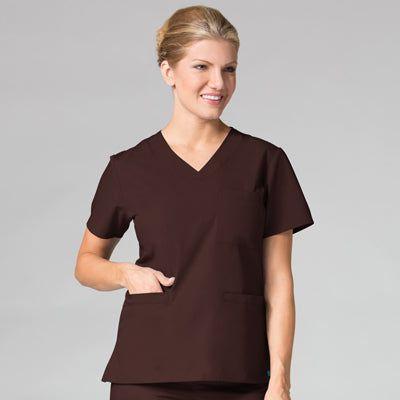 Curved V-Neck Top