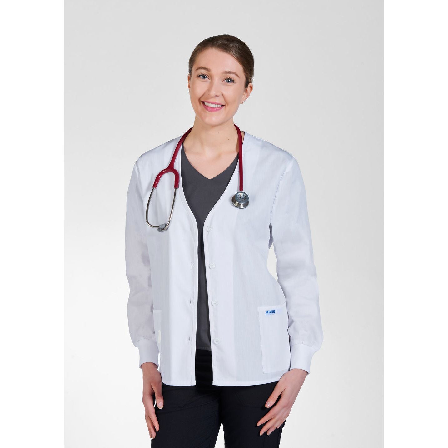 MOBB Ladies Button Front Warm-Up Jacket