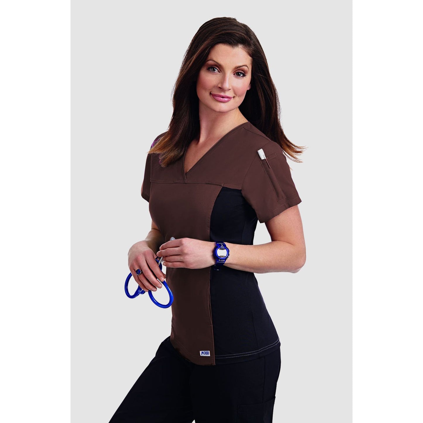 MOBB Flexi Stretchy Sides V-Neck Scrub Top