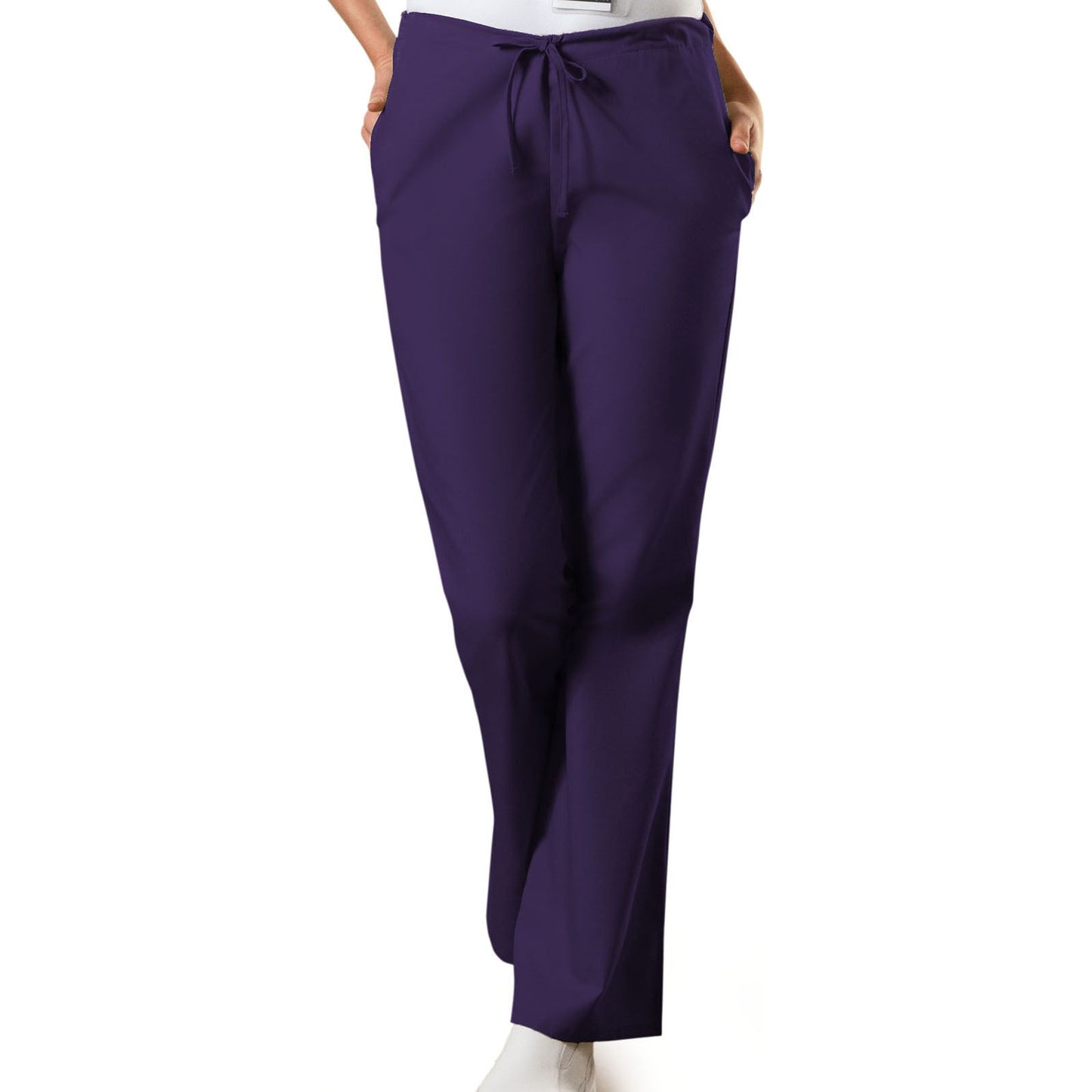 Natural Rise Flare Leg Drawstring Pant