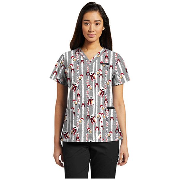 V-Neck Print WhiteCross Top SALE