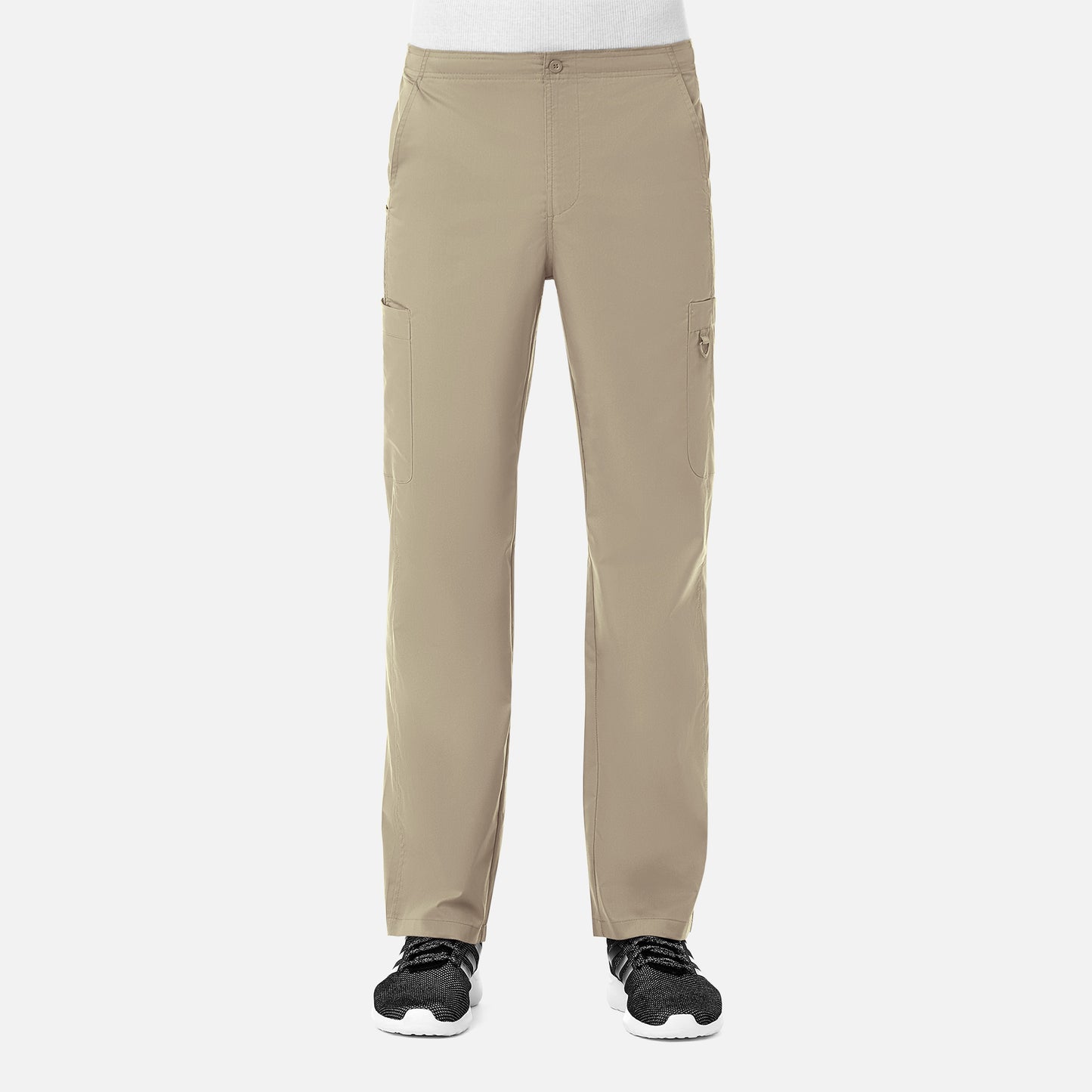 Men Half Elastic Fly Front 8-Pocket Cargo Pant