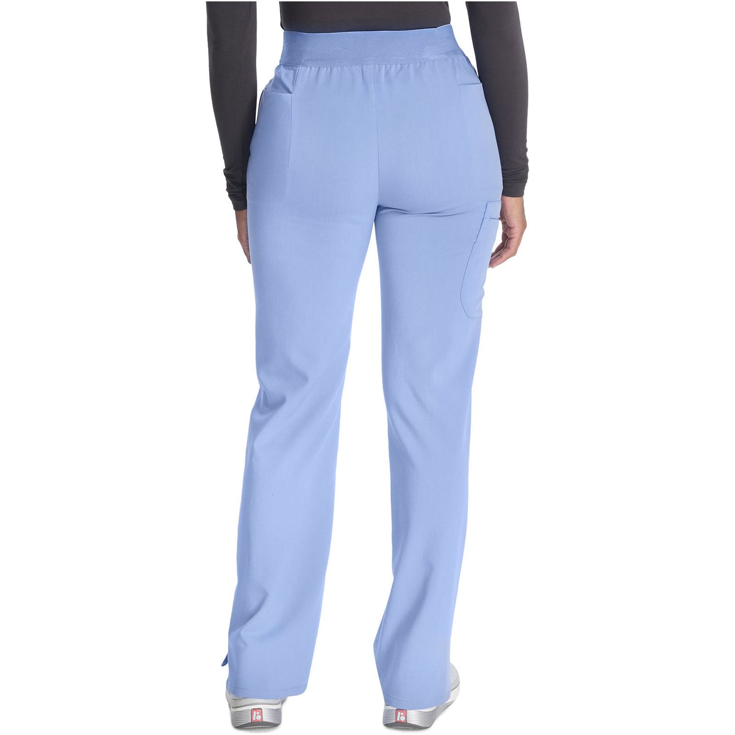 Mid Rise Pull-on Straight Leg Pant