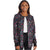Snap Front Print Warm-up Jacket