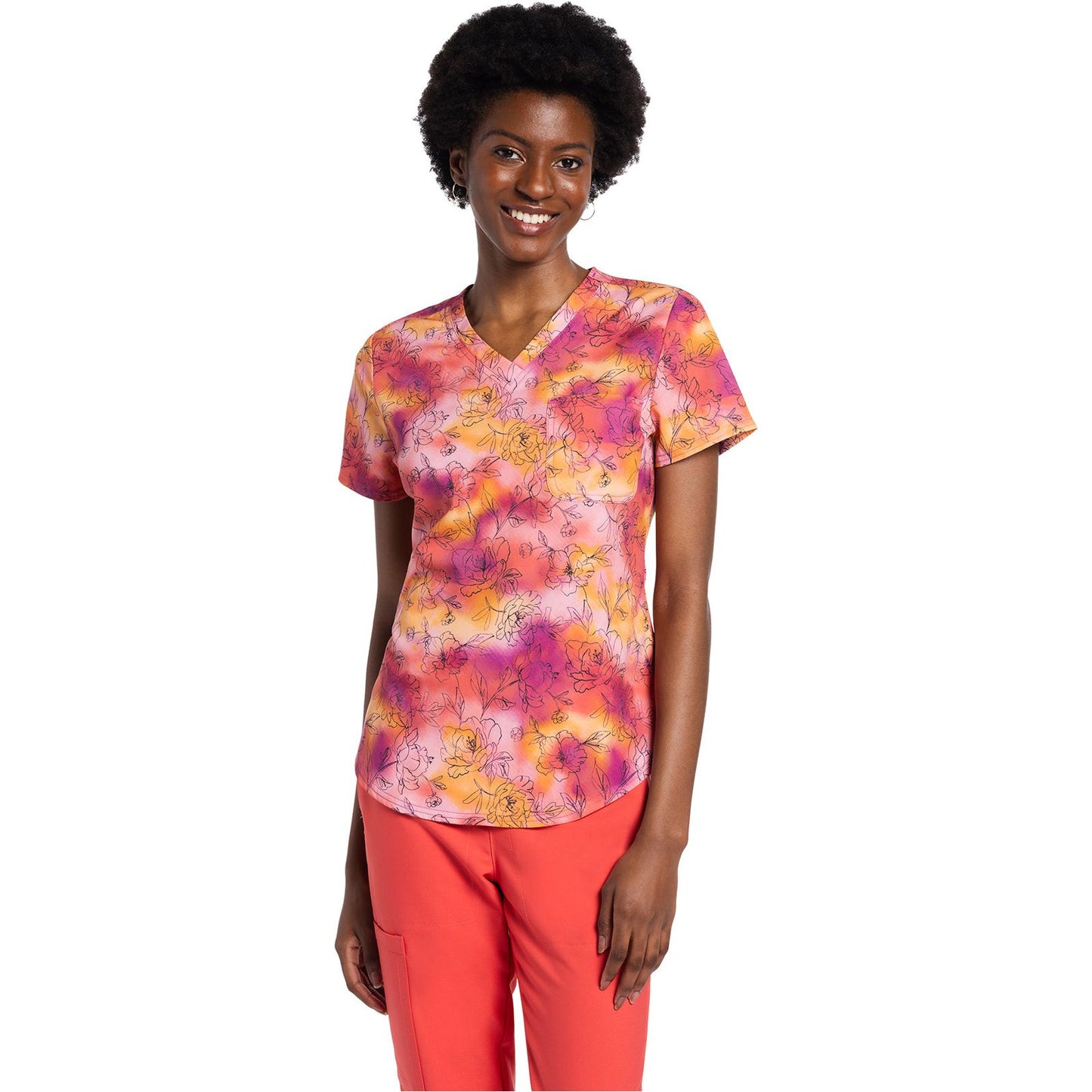 V-Neck Tuckable Print Top