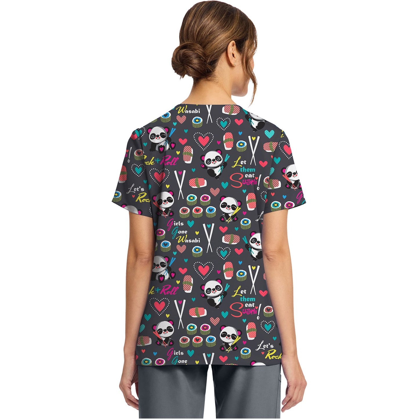 Women's Print V-Neck Top
