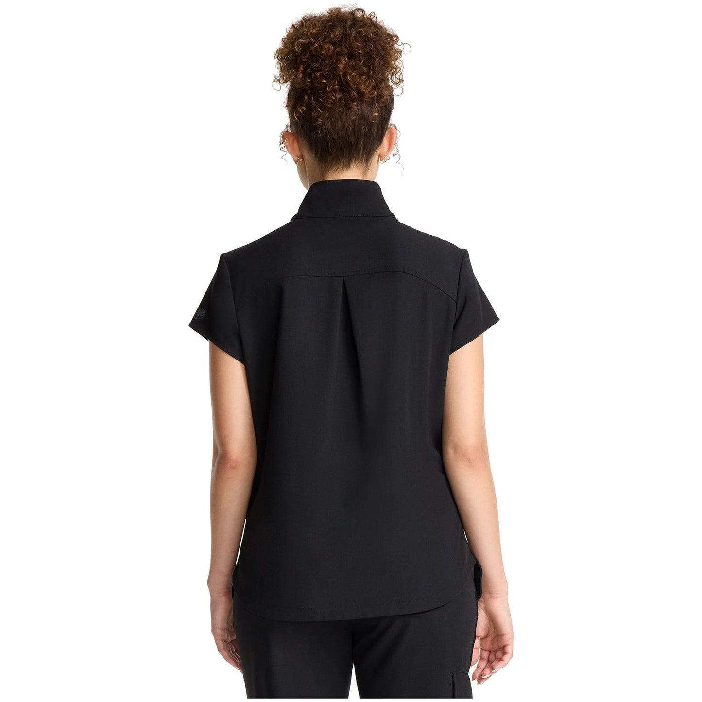 Women's Partial Zip Stand Collar Top