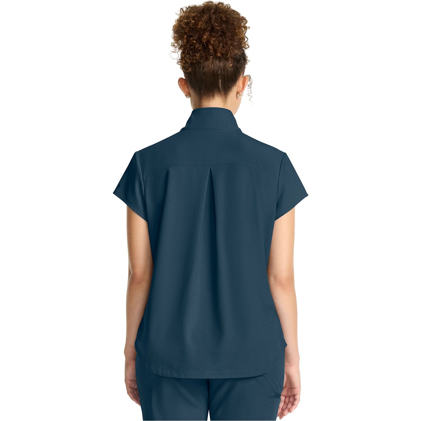 Women's Partial Zip Stand Collar Top