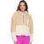 Two-Tone Sherpa Hooded Zip Pullover