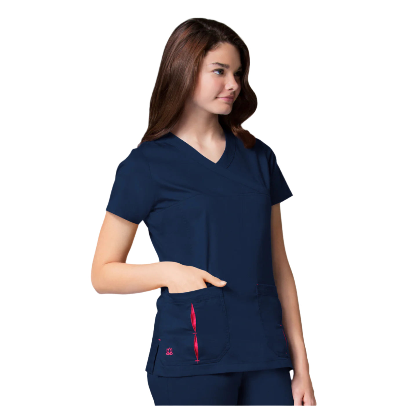 Maevn PrimaFlex Pleated Pocket Mock Wrap Top SALE