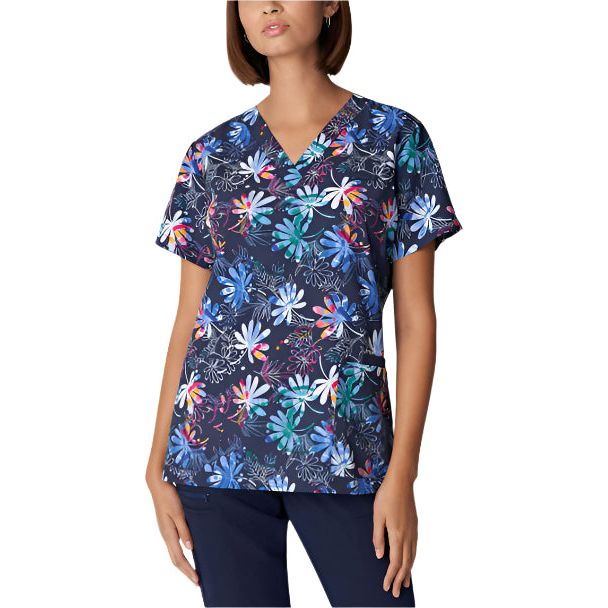 618 V-Neck Print WhiteCross Top