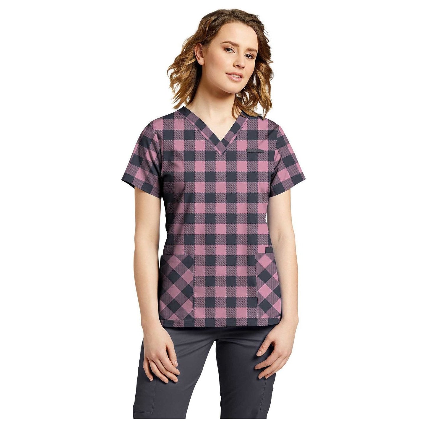 618 V-Neck Print WhiteCross Top SALE