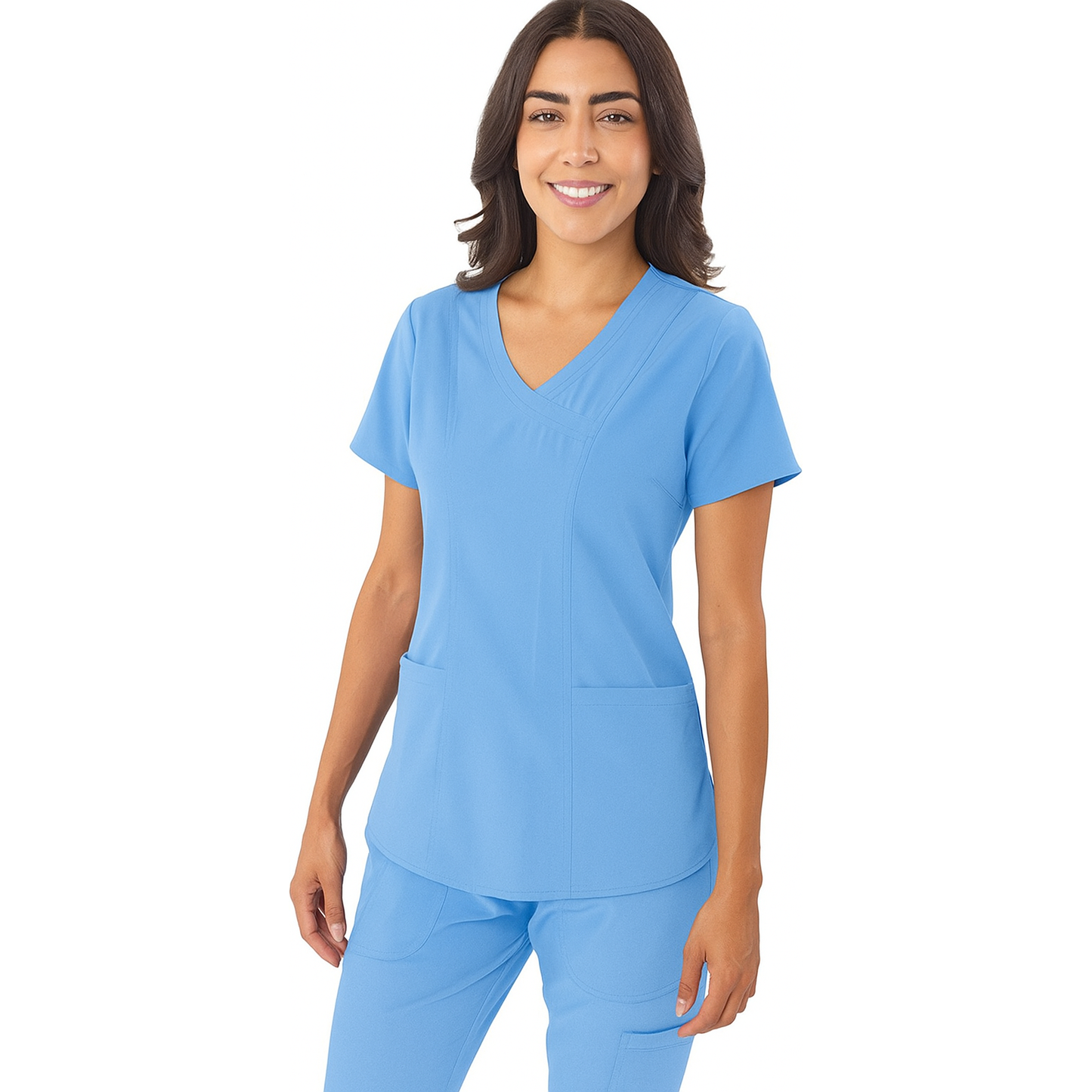 Scrub Top Zinnia Four-way Stretch Fabric