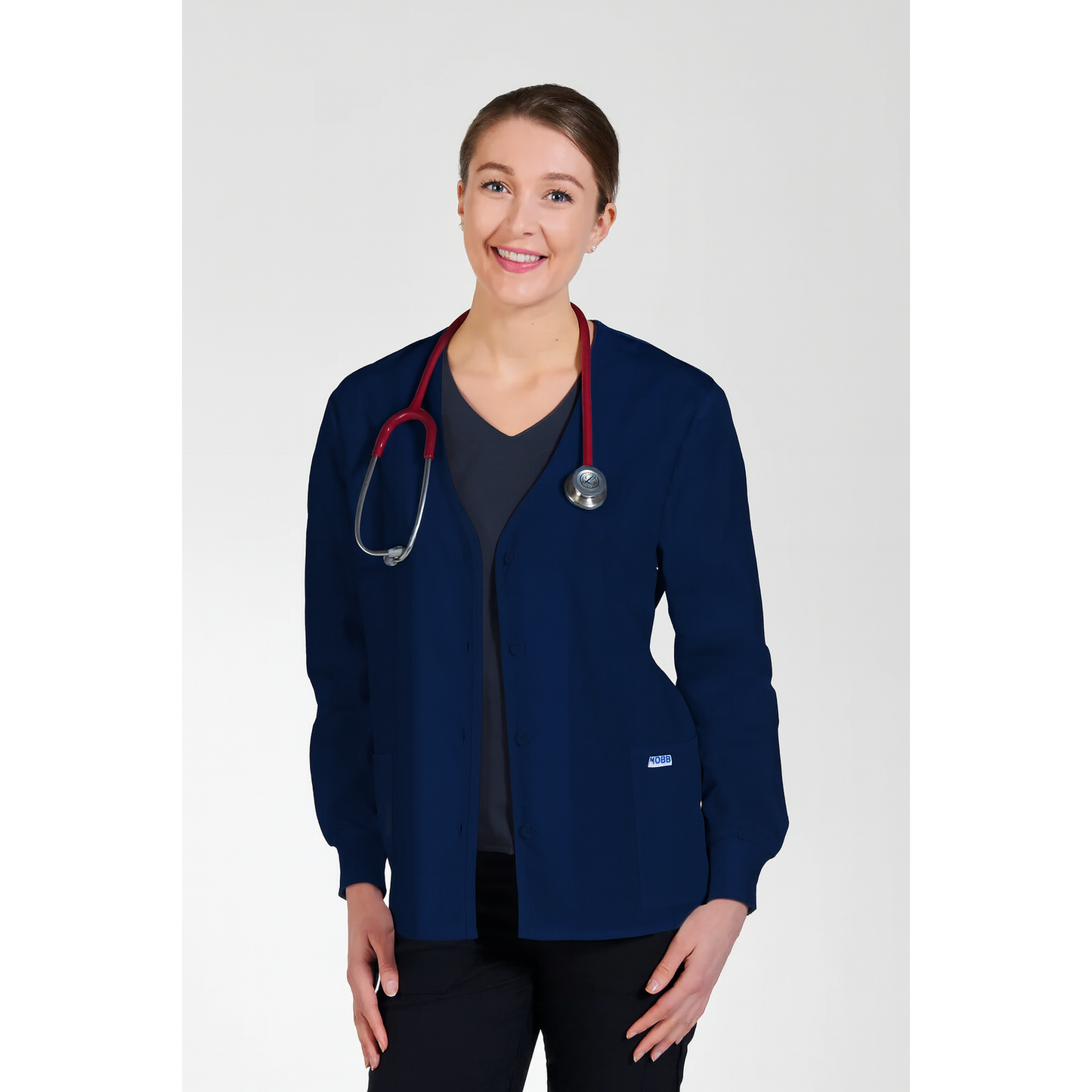 MOBB Ladies Button Front Warm-Up Jacket