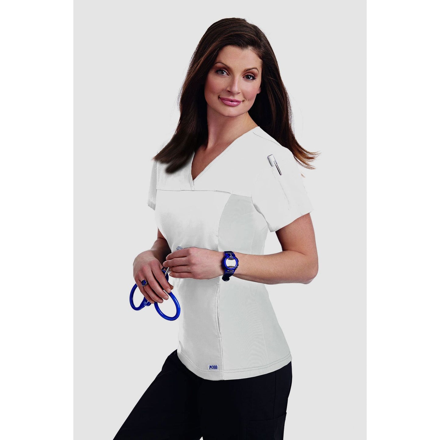 MOBB Flexi Stretchy Sides V-Neck Scrub Top