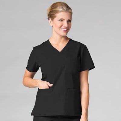 Curved V-Neck Top