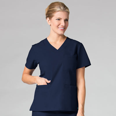 Maevn Core Curved V-Neck Top