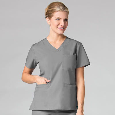 Maevn Core Curved V-Neck Top
