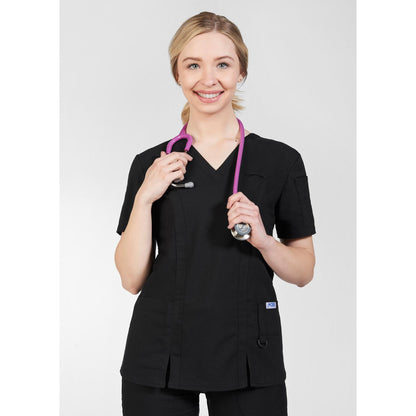 V-Neck Solid Color Scrub Top The Cathy