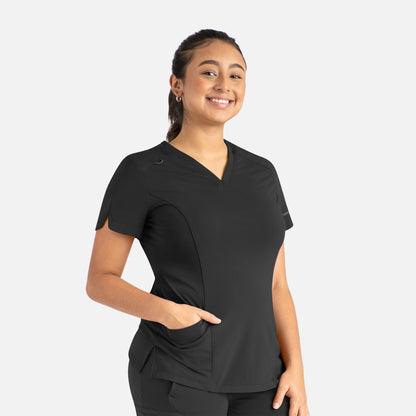 Women's Curved V-Neck Top