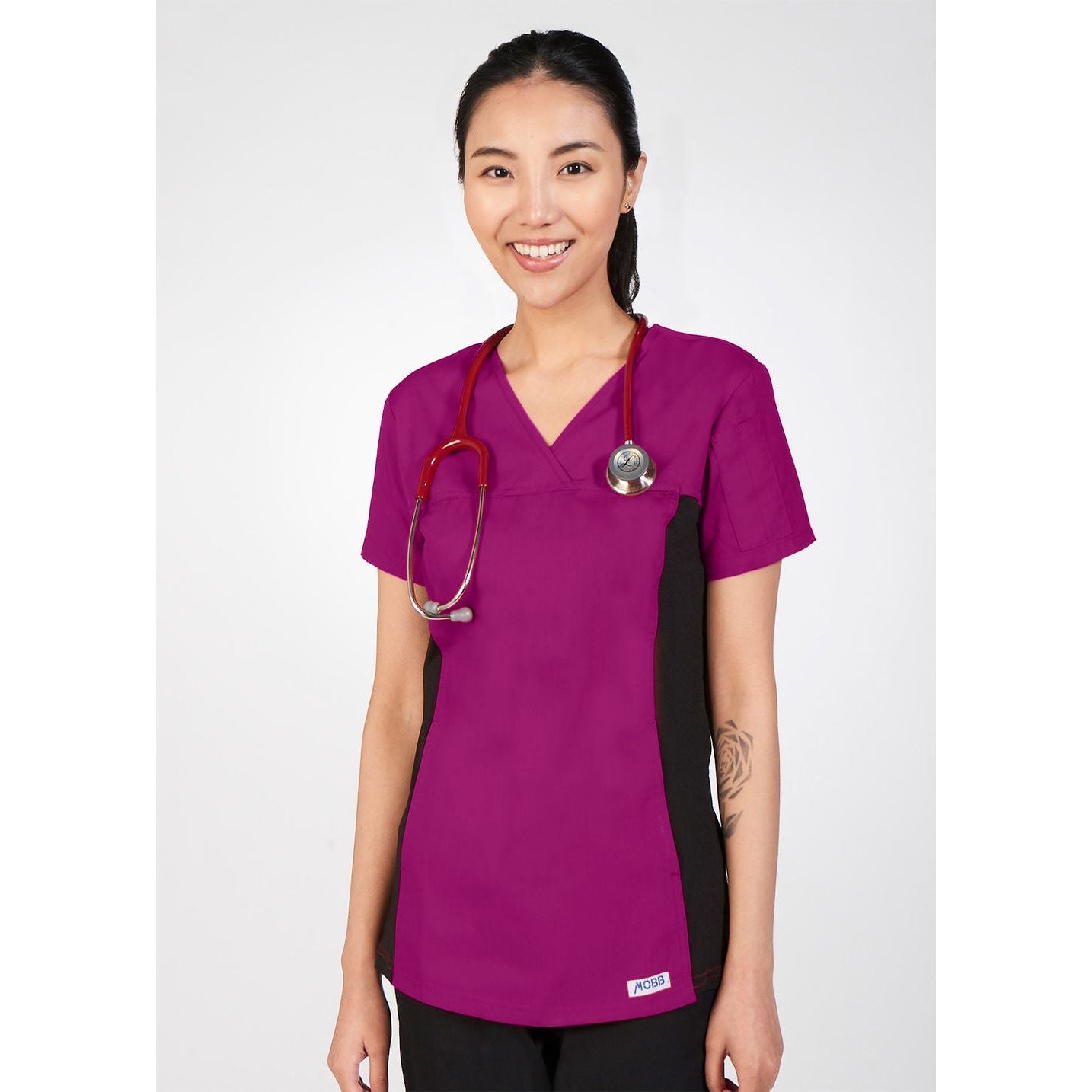 MOBB Flexi Stretchy Sides V-Neck Scrub Top