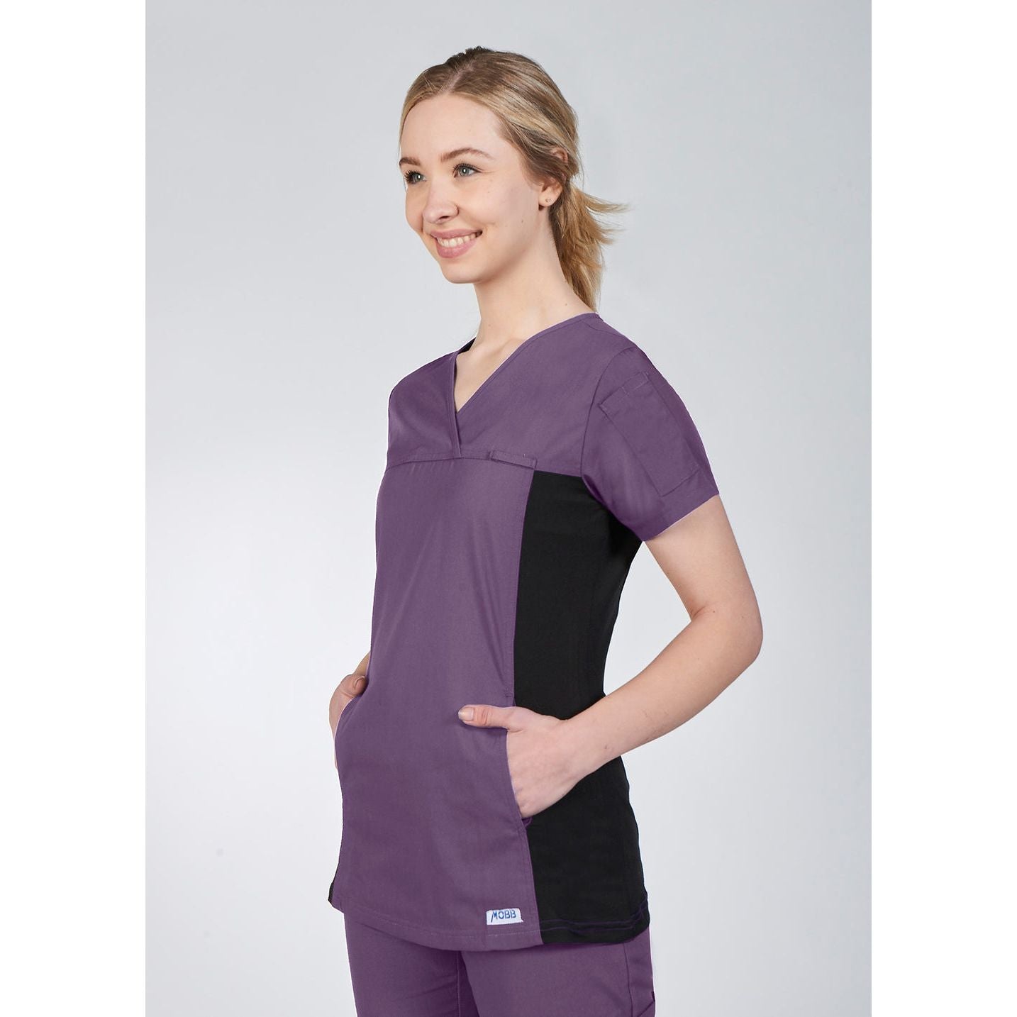 MOBB Flexi Stretchy Sides V-Neck Scrub Top