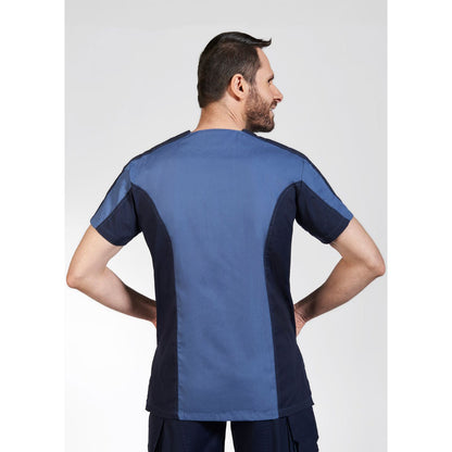 Men's Two Tone Scrub Set With 8 Pockets