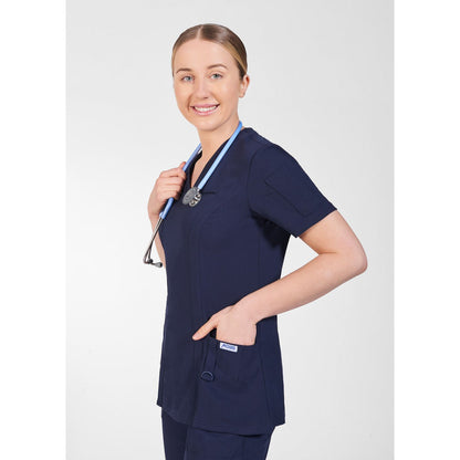 V-Neck Solid Color Scrub Top The Cathy