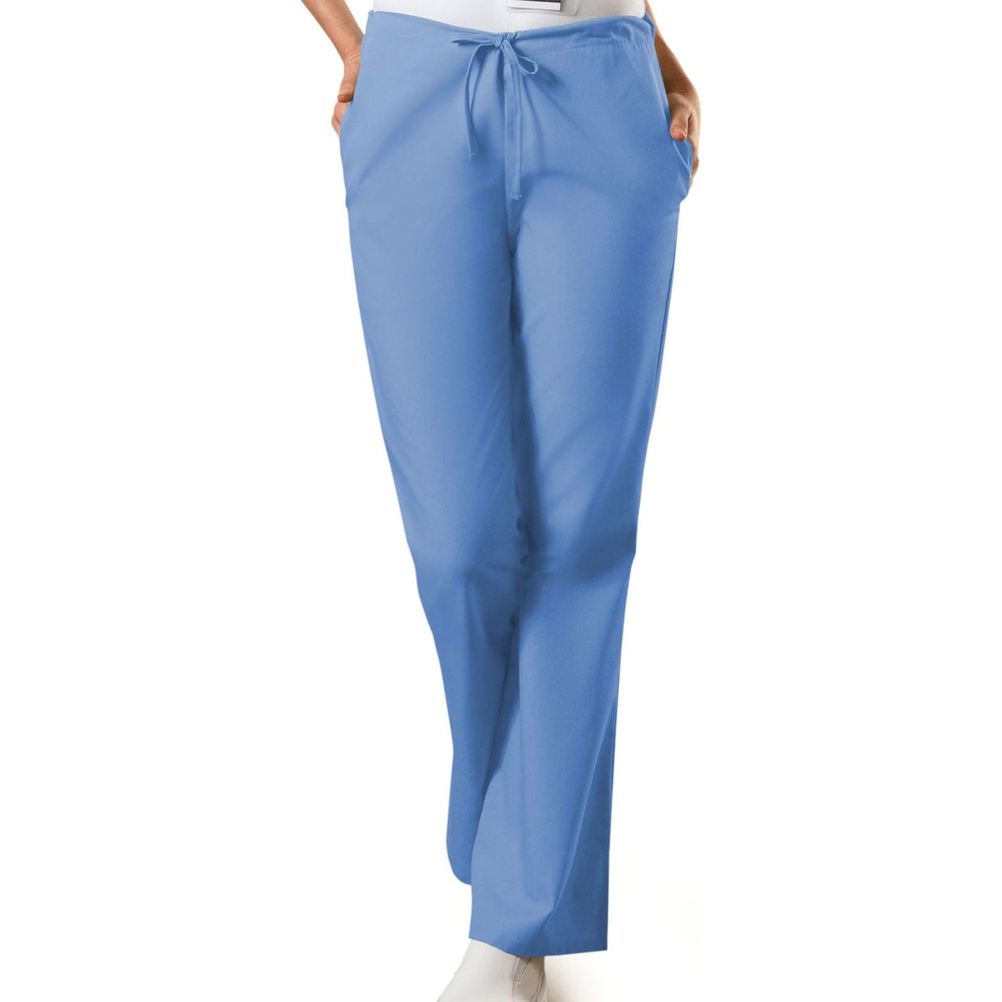 Natural Rise Flare Leg Drawstring Pant