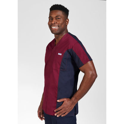 Men's Two Tone Scrub Set With 8 Pockets