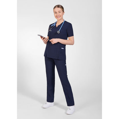 V-Neck Solid Color Scrub Top The Cathy