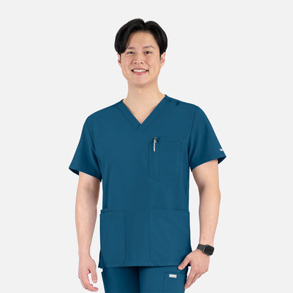 Men's 4 Pocket Banded V-Neck Top