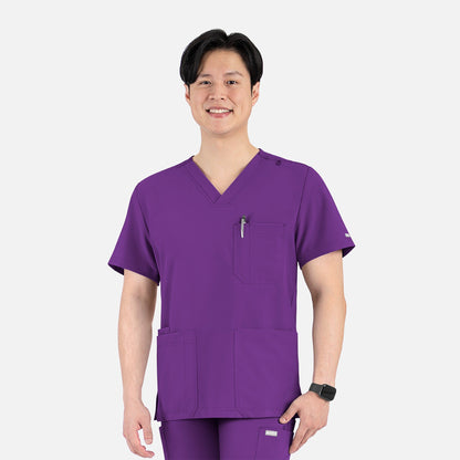 Men's 4 Pocket Banded V-Neck Top