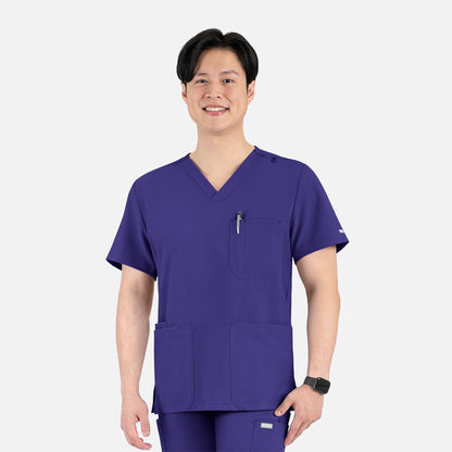 Men's 4 Pocket Banded V-Neck Top