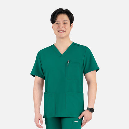 Men's 4 Pocket Banded V-Neck Top