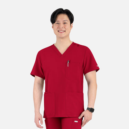 Men's 4 Pocket Banded V-Neck Top