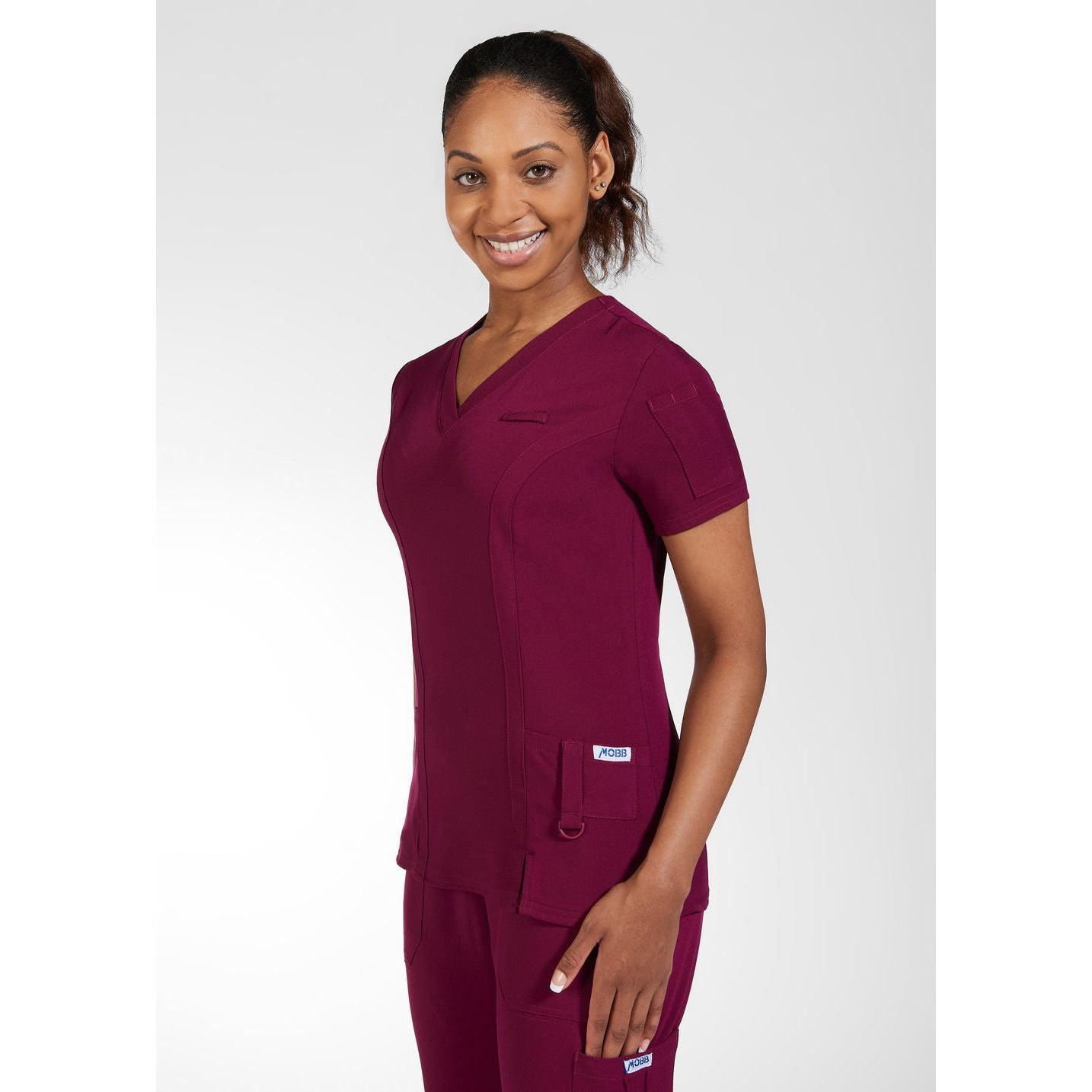 V-Neck Solid Color Scrub Top The Cathy