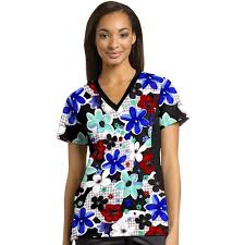WhiteCross Printed Scrub Top 100% Cotton