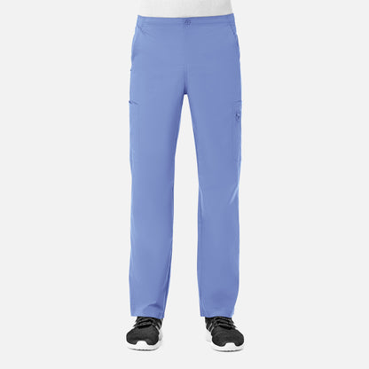 Men Half Elastic Fly Front 8-Pocket Cargo Pant