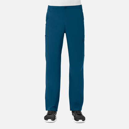 Men Half Elastic Fly Front 8-Pocket Cargo Pant