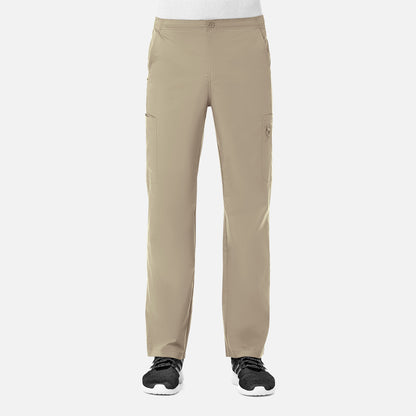 Men Half Elastic Fly Front 8-Pocket Cargo Pant