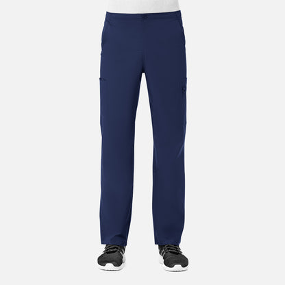 Men Half Elastic Fly Front 8-Pocket Cargo Pant
