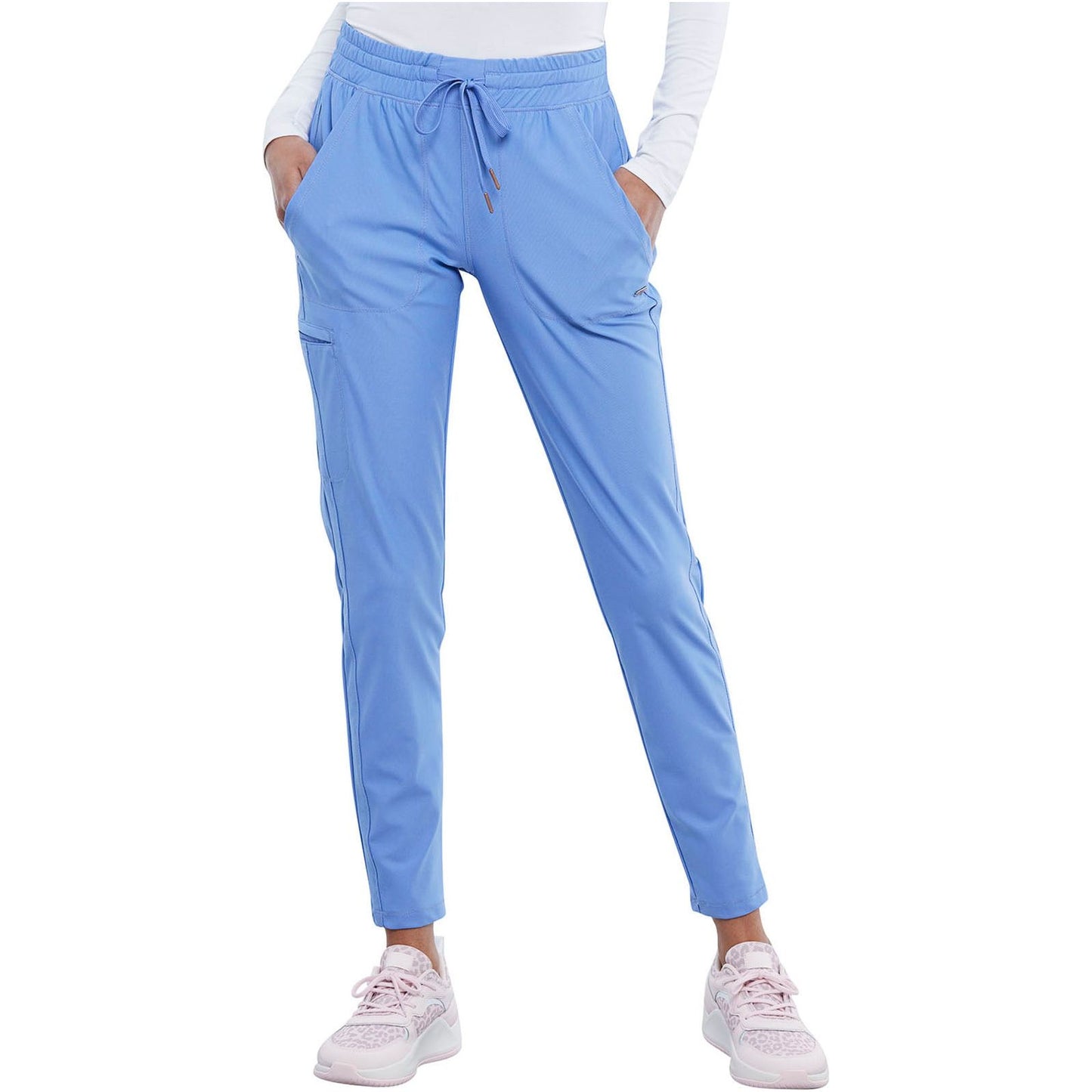 Mid Rise Tapered Leg Drawstring Pant