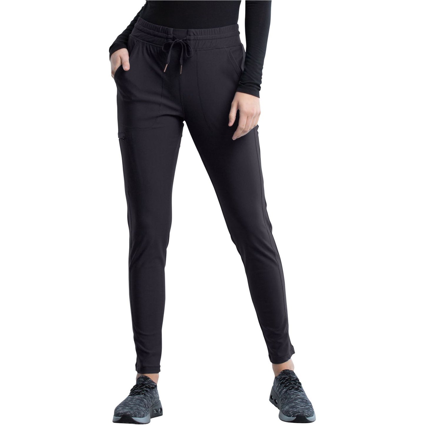 Mid Rise Tapered Leg Drawstring Pant