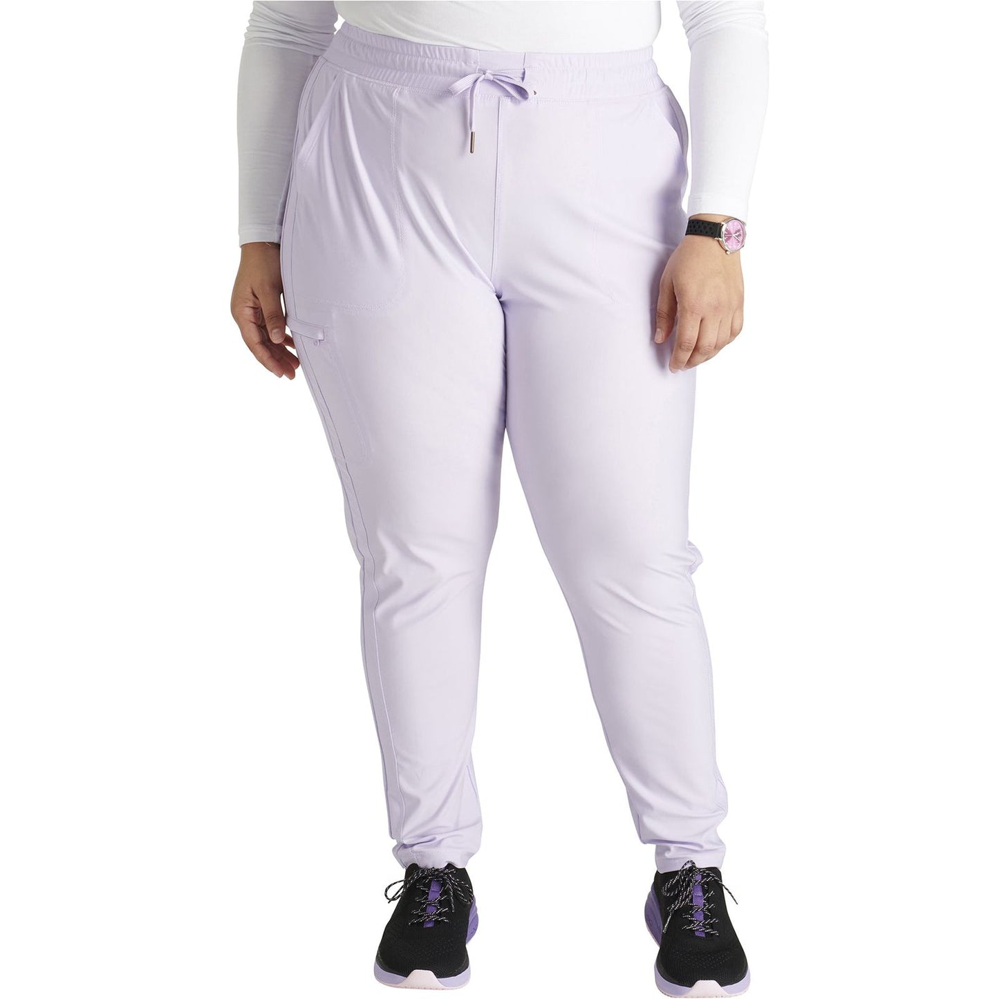 Mid Rise Tapered Leg Drawstring Pant