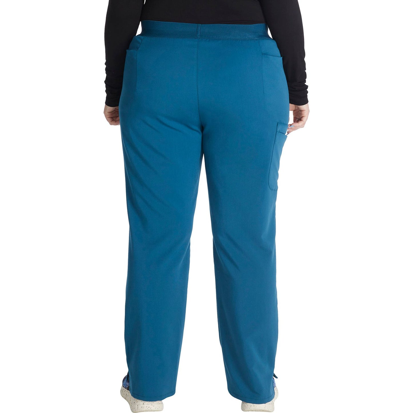 Mid Rise Pull-on Straight Leg Pant