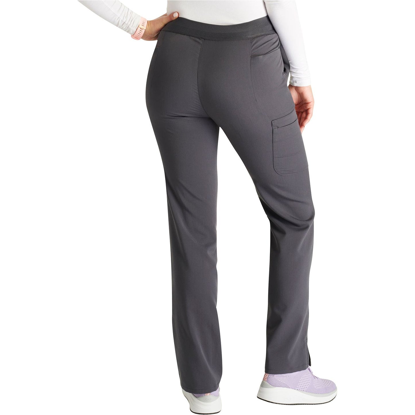Mid Rise Pull-on Straight Leg Pant