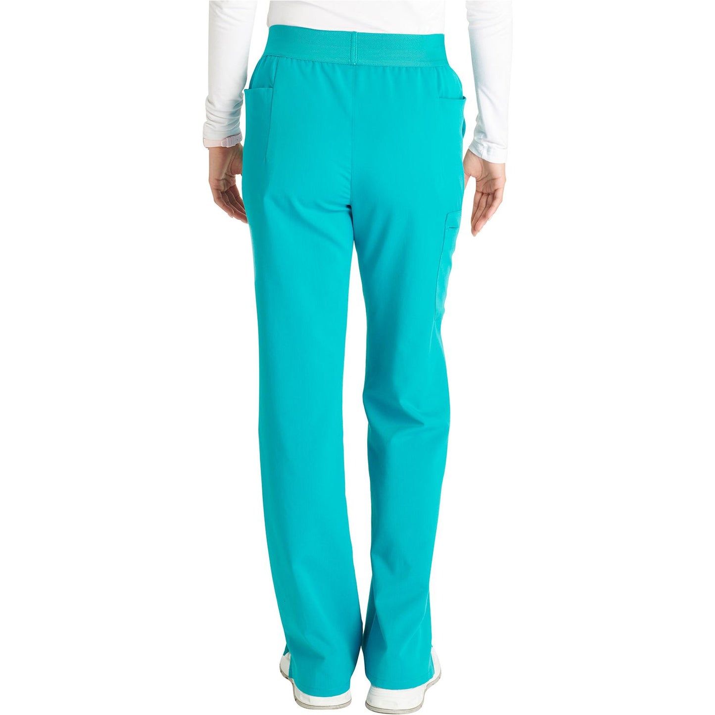 Mid Rise Pull-on Straight Leg Pant