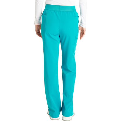Mid Rise Pull-on Straight Leg Pant
