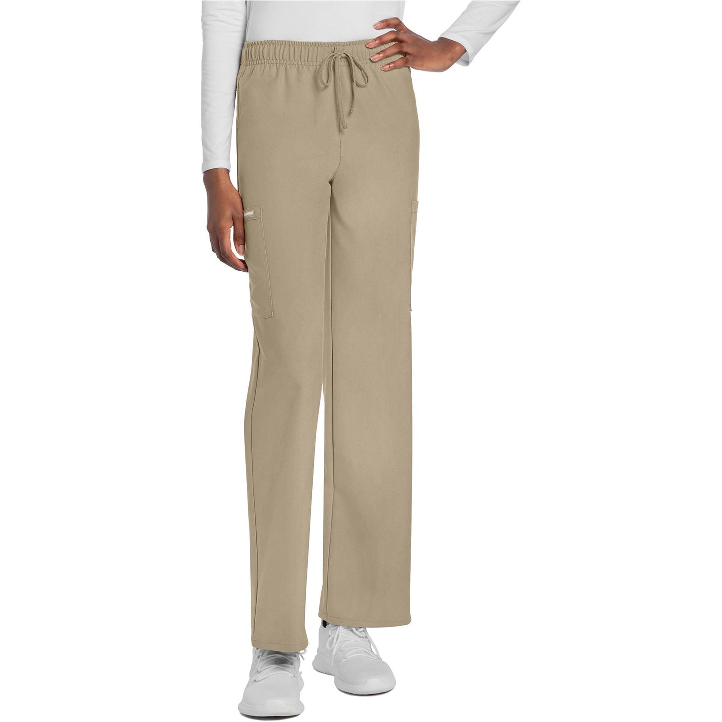 Unisex Mid Rise Drawstring Straight Pant